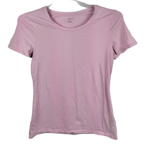 Essentials Misses Medium Light Pink Short Sleeve Crew Neck T-Shirt - Picture 1 of 5